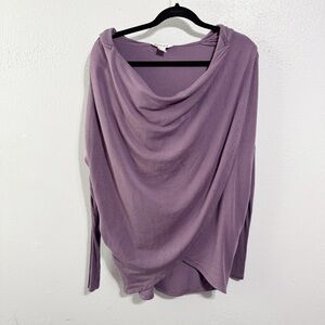Athleta Purana wrap Purple Long Sleeve sweatshirt med oversized fit